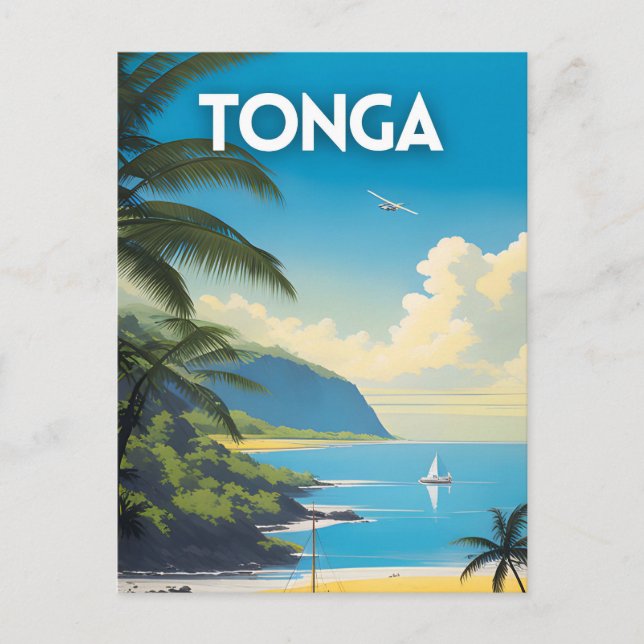 Carte Postale Tonga Travel Art (Devant)