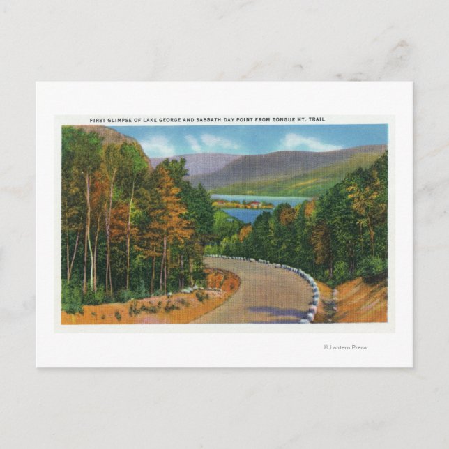 Carte Postale Tongue Mt Trail Vue de Sabbath Day Point et (Devant)