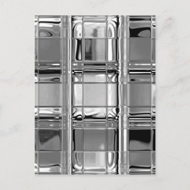 Carte Postale Tons de verre gris mosaïque (Devant)