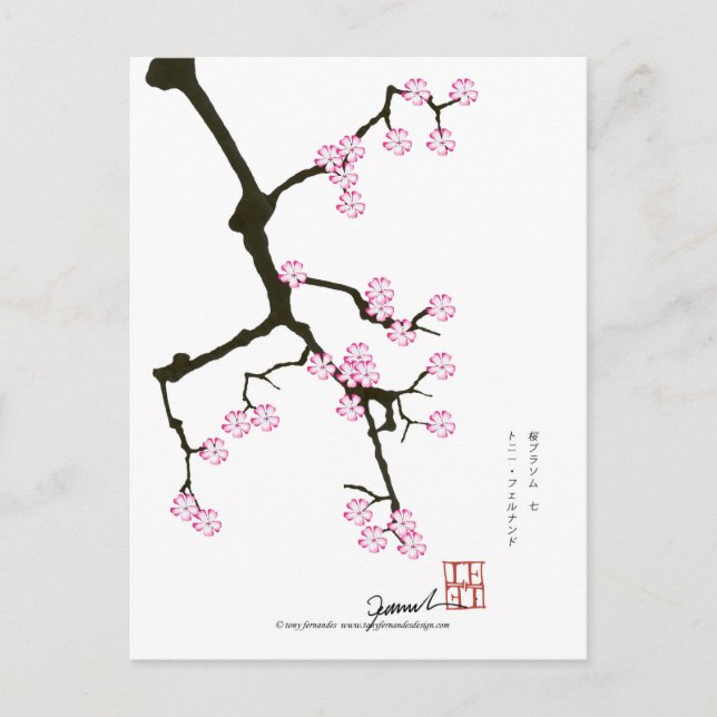 Carte Postale Tony Fernandes sakura chanceux 7 (Devant)