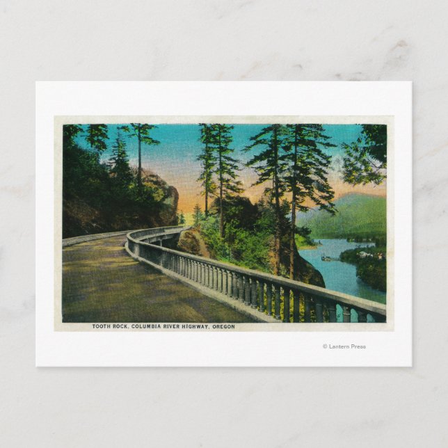 Carte Postale Tooth Rock sur Columbia River River, OU (Devant)