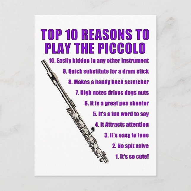 Carte Postale Top 10 Piccolo (Devant)