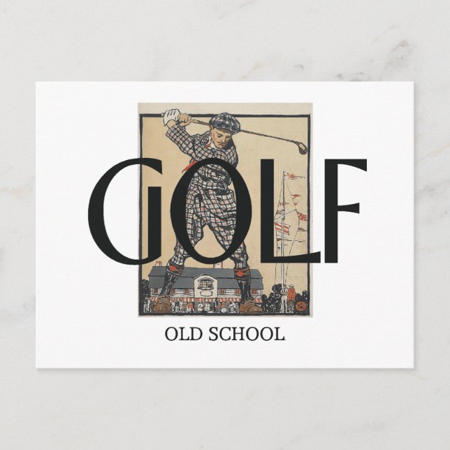 Carte Postale TOP Golf Old School (Devant)