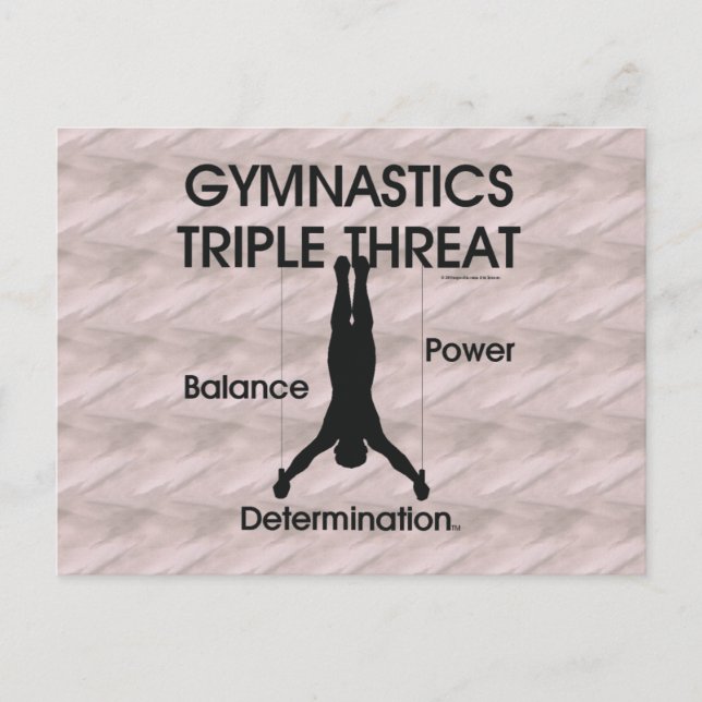 Carte Postale TOP Gymnastique triple menace (hommes) (Devant)