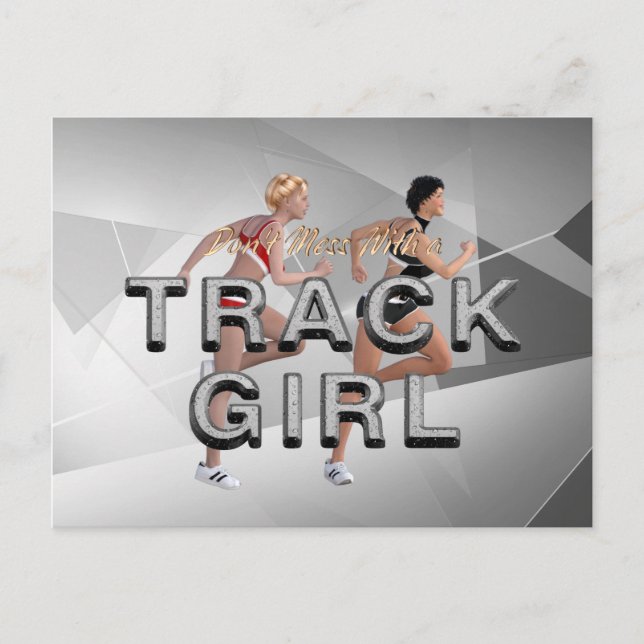 Carte Postale TOP ne manque pas avec Track Girl (Devant)