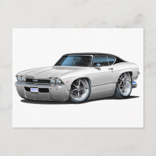 Carte Postale Top noir blanc Chevelle 1968