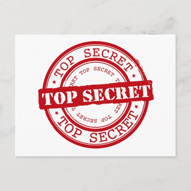Carte Postale Top Secret (Devant)