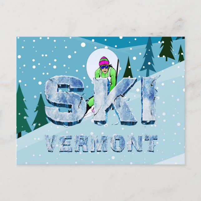Carte Postale TOP Ski Vermont (Devant)