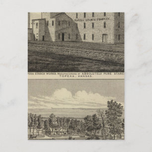 Carte Postale Topeka Starch Workings et Résidence du SM Howard