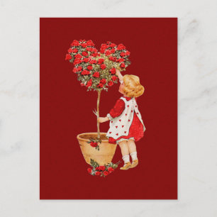 Carte Postale Topiaire en forme de coeur