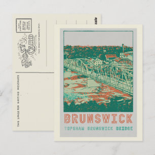 Carte Postale Topshaw Brunswick Bridge Maine USA