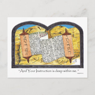 Carte Postale Torah Scroll