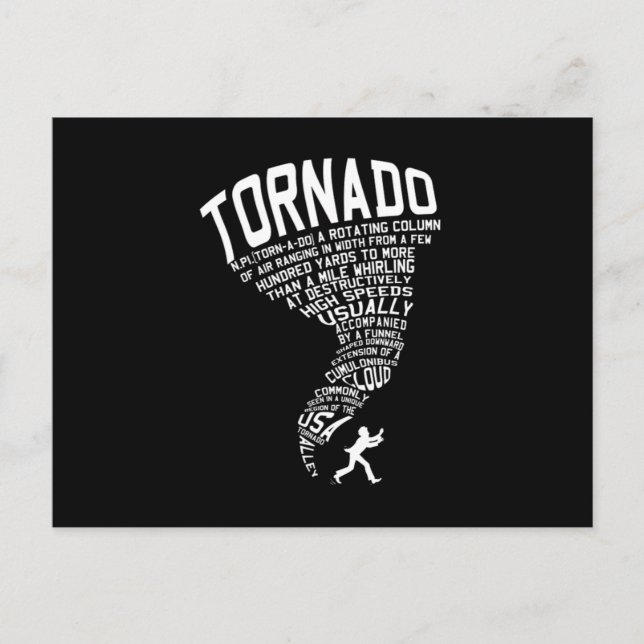 Carte Postale Tornado Tempête Chaser ouragan Vent Météo Cadeau (Devant)
