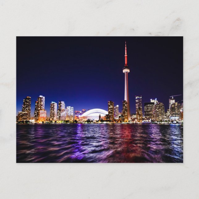 Carte Postale Toronto, Canada Night Skyline (Devant)