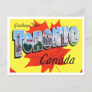 Carte postale Toronto, Canada Vintage Big Letters