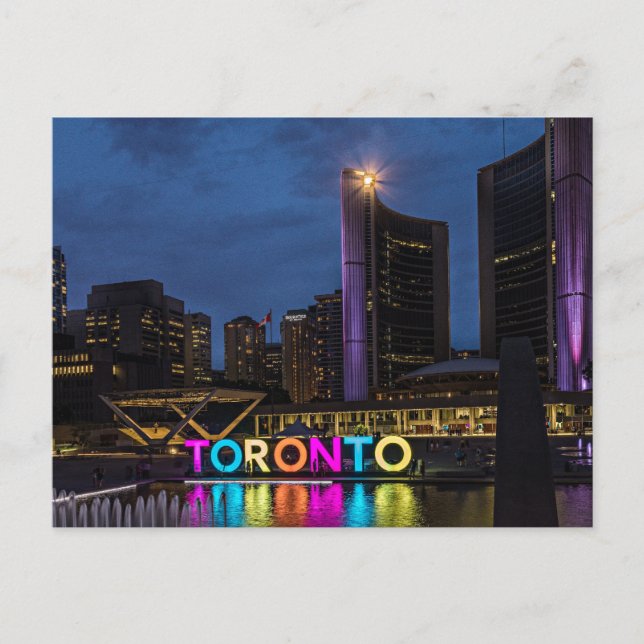 Carte Postale Toronto Colorful Skyline (Devant)