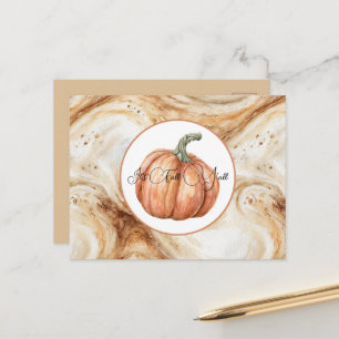 Carte Postale Torsions de Latte de Citrouille Automne Vous Tous