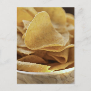 Carte Postale Tortilla chips dans un bol de bois