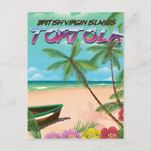 Carte Postale Tortola affiche de voyage des îles vierges britann