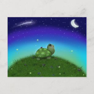 Carte Postale Tortue à gazon étoilé