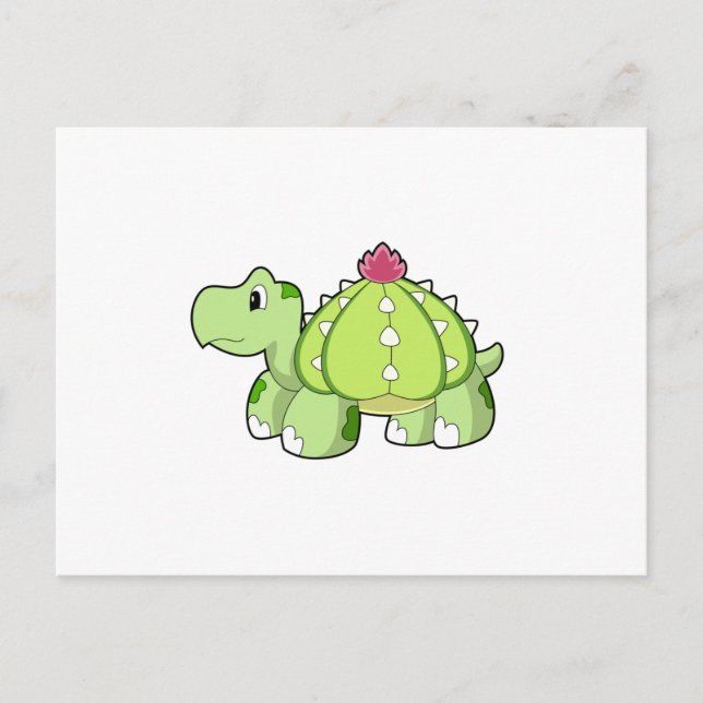Carte Postale Tortue comme Cactus (Devant)