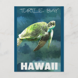Carte Postale Tortue de mer d'Hawaii Artiste