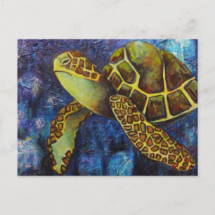 Carte Postale Tortue de mer, Texture Art Products