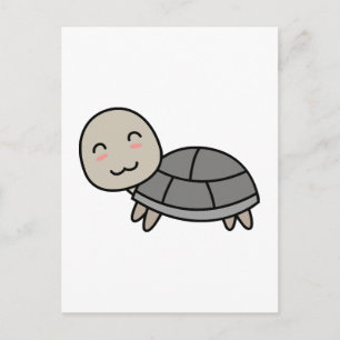 Carte Postale Tortue dessin animé animal