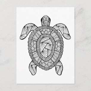 Carte Postale Tortue inspirée
