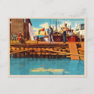 Carte Postale Tortue Kraals vintage Key Ouest Floride