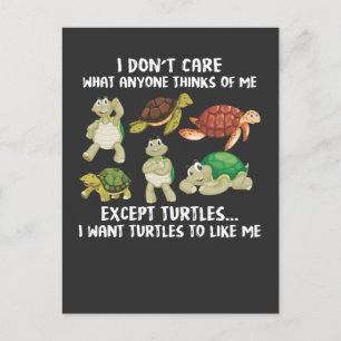 Carte Postale Tortue mignonne Lover Tortues de mer passionnés