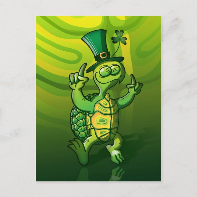 Carte Postale Tortue Saint Patrick (Devant)
