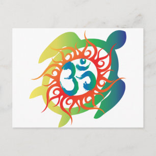 Carte Postale Tortue-Tatto-Vibrante