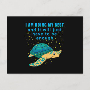 Carte Postale Tortue Vie marine Oiseau Idée cadeau