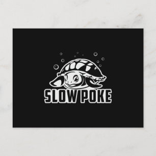 Carte Postale Tortues Lentes Poke Tortues Lover Océan Drôle cade