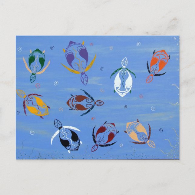 Carte Postale Tortues nicheuses (Devant)