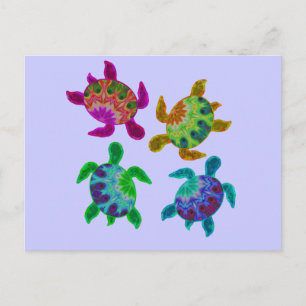 Carte postale Tortues peintes multiples
