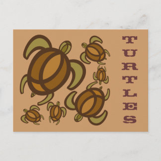 Carte postale Tortues rouilles