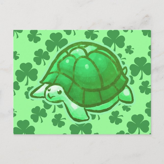 Carte Postale Tortues vertes Lucky (Devant)