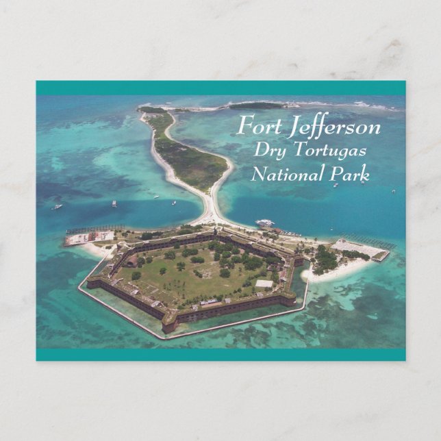 Carte Postale Tortugas sec Fort Jefferson (Devant)