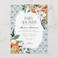 Toscane Carrelage Côte Italienne Baby shower Invit