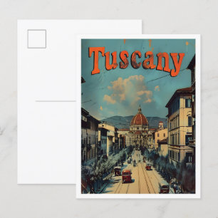 Carte Postale Toscane Italie classique Art Retro Vintage voyage