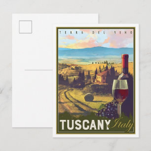 Carte Postale Toscane Italie Voyage Rétro