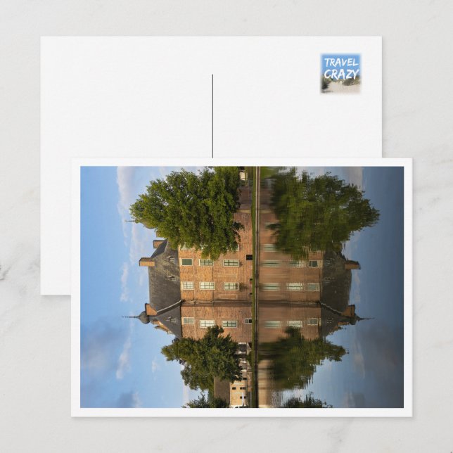 Carte Postale Tôt le matin, Château de Cannenburg, Pays-Bas (Devant / Derrière)