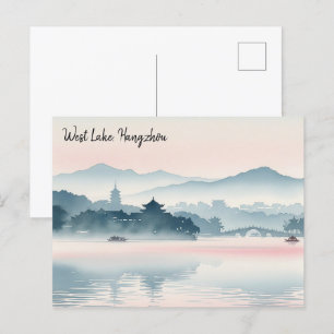 Carte Postale Tôt le matin Hangzhou West Lake Hangzhou