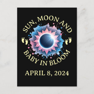 Carte Postale Total de l'éclipse solaire 2024 Faire-part de gros