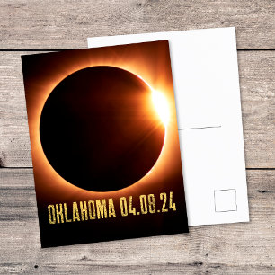 Carte Postale Total Eclipse Oklahoma 2024 Totalité Solaire Eclip
