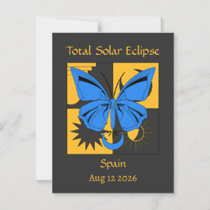 Carte Postale Total Solaire Eclipse Butterfly Custom