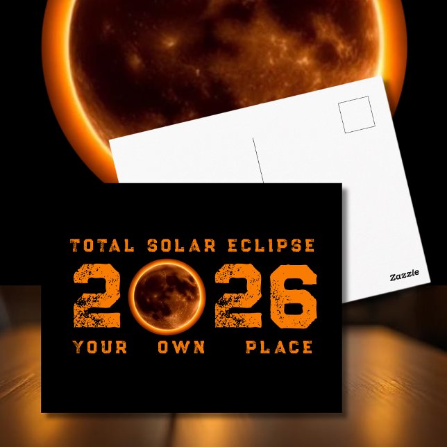 Carte Postale Total Solar Eclipse August 12 2026 (Total Solar Eclipse August 12 2026 Postcard )