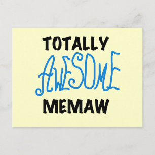 Carte Postale Totalement génial Memaw Blue Tshirts et GIfts